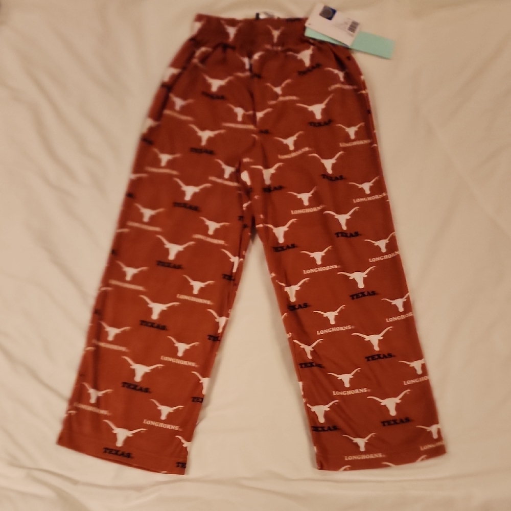 University of Texas Kids' Burnt Orange Longhorn Pajama Pants. Size Small 8